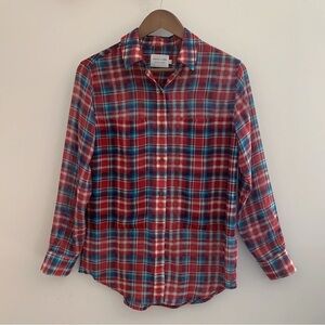 Shades of Grey Micah Cohen Women's Sheer Plaid Shirt
